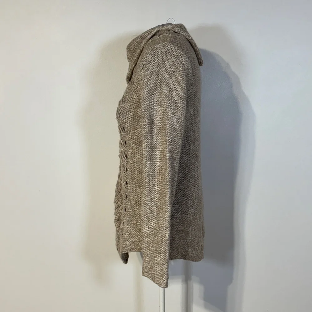 Anthropologie Moth Turtleneck Sweater Brown Beige Women’s Small Alpaca Blend - Picture 5 of 15
